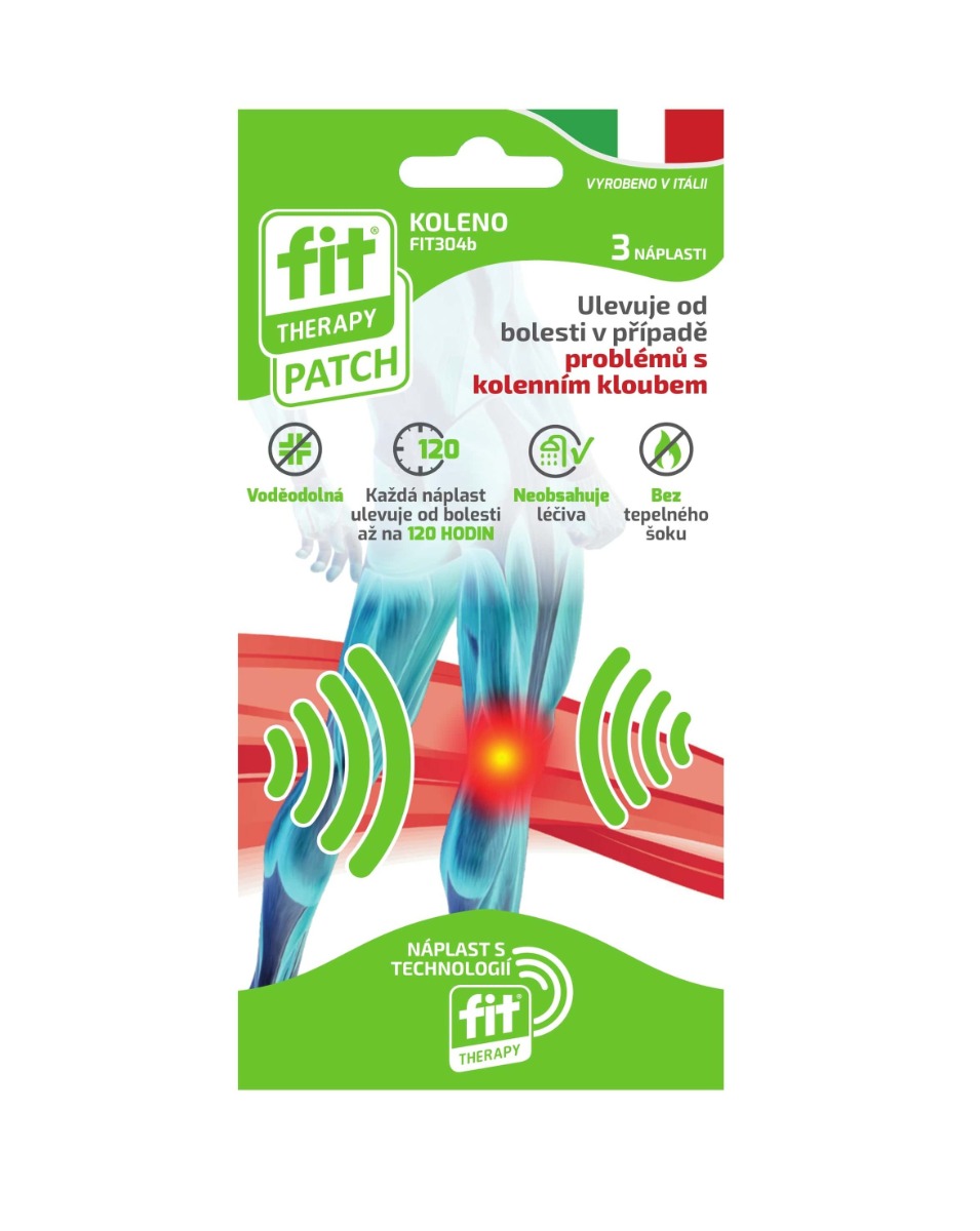 FIT Therapy Náplast na úlevu od bolesti koleno 3 ks FIT Therapy