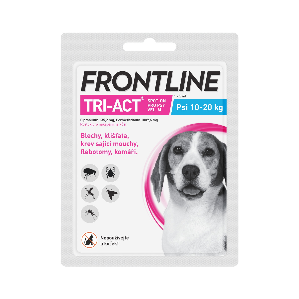 FRONTLINE TRI-ACT pro psy 10-20 kg (M) 1 pipeta FRONTLINE