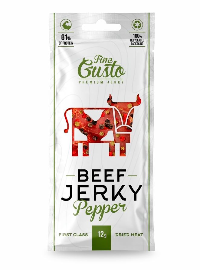 Fine Gusto Hovězí jerky pepř 12 g Fine Gusto