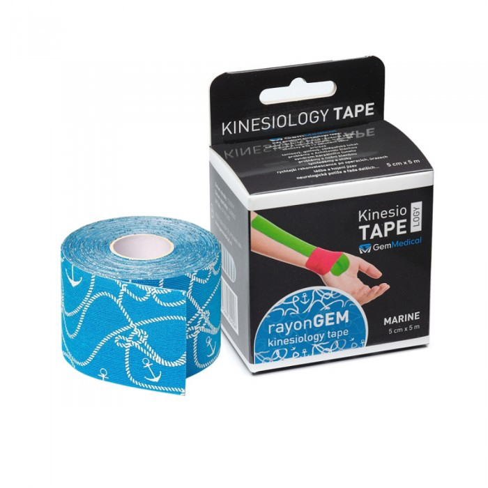GM rayon kinesiology tape hedvábný 5 cm x 5 m marina GM