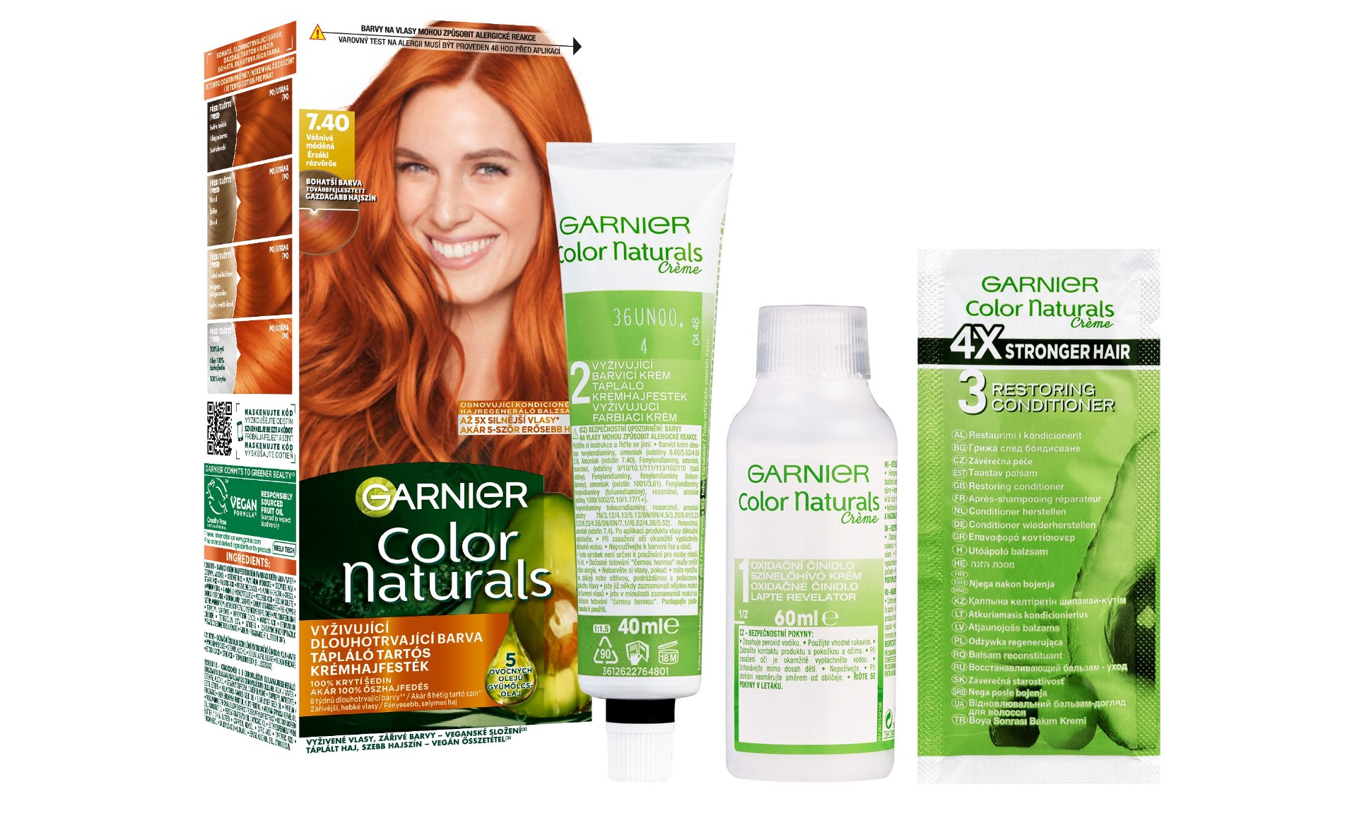 Garnier Color Naturals Permanentní barva na vlasy 7.40 vášnivá měděná Garnier