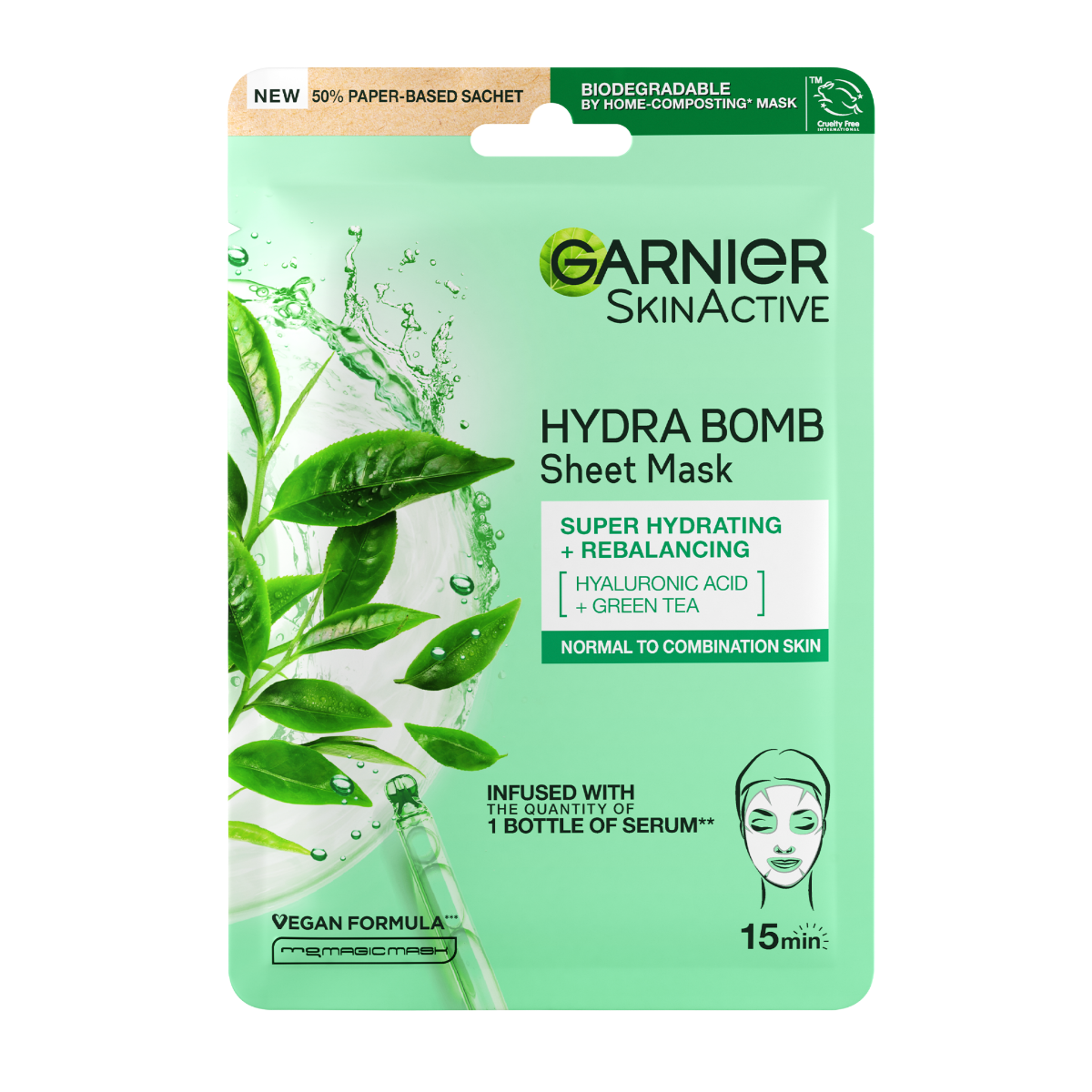 Garnier Skin Naturals Hydra Bomb čisticí a hydratační pleťová maska 28 g Garnier