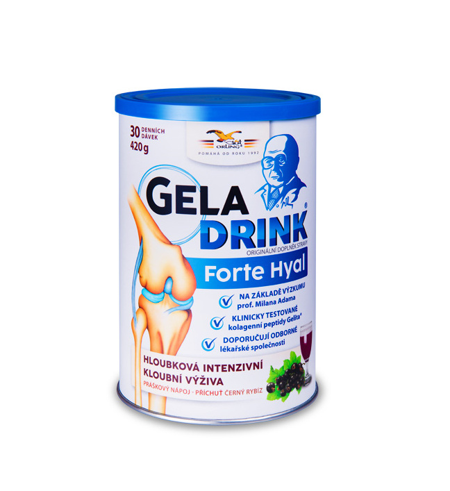 Geladrink FORTE HYAL černý rybíz práškový nápoj 420 g Geladrink
