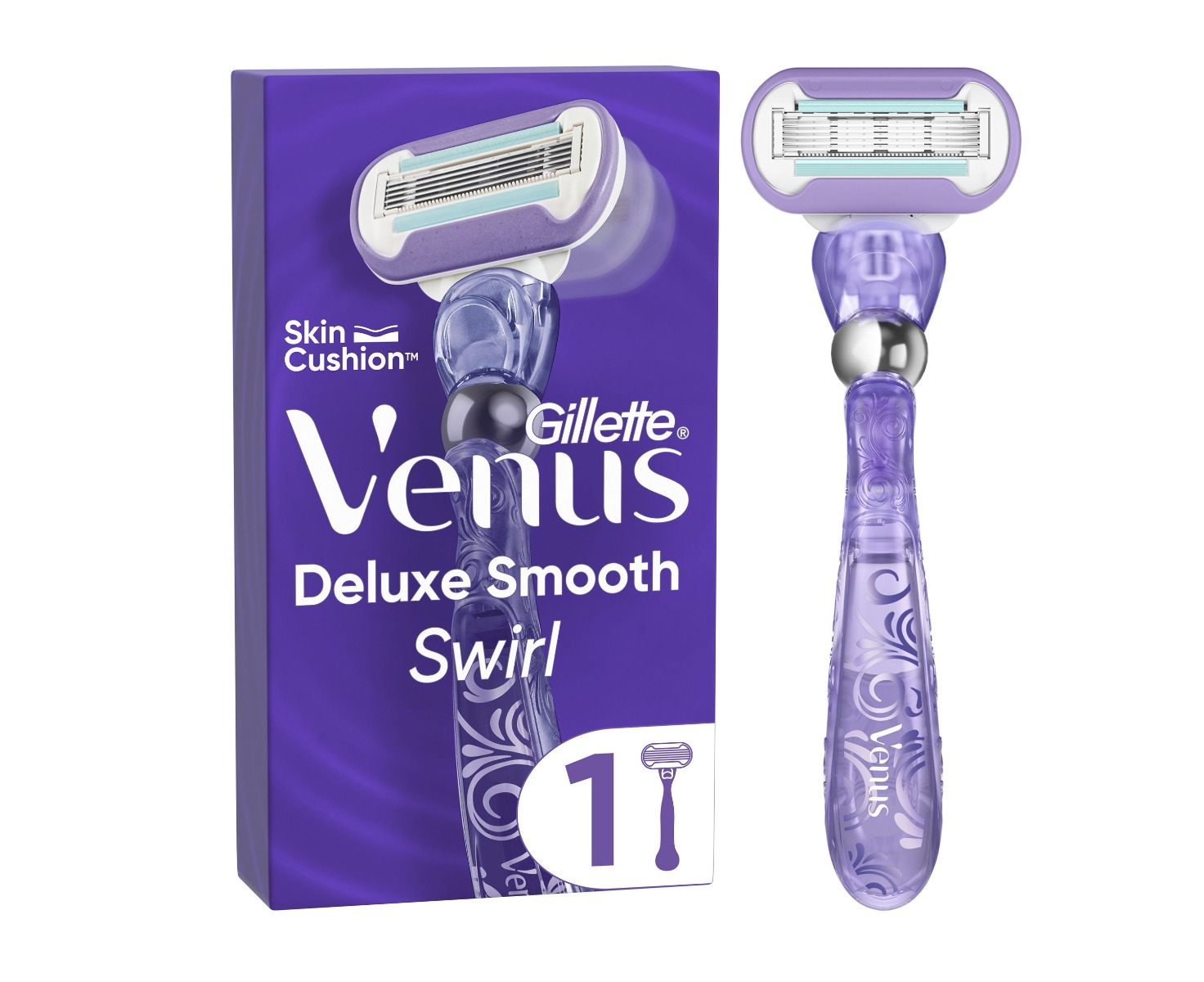 Gillette Venus Swirl Extra Smooth dámský holicí strojek 1 ks + 1 hlavice Gillette