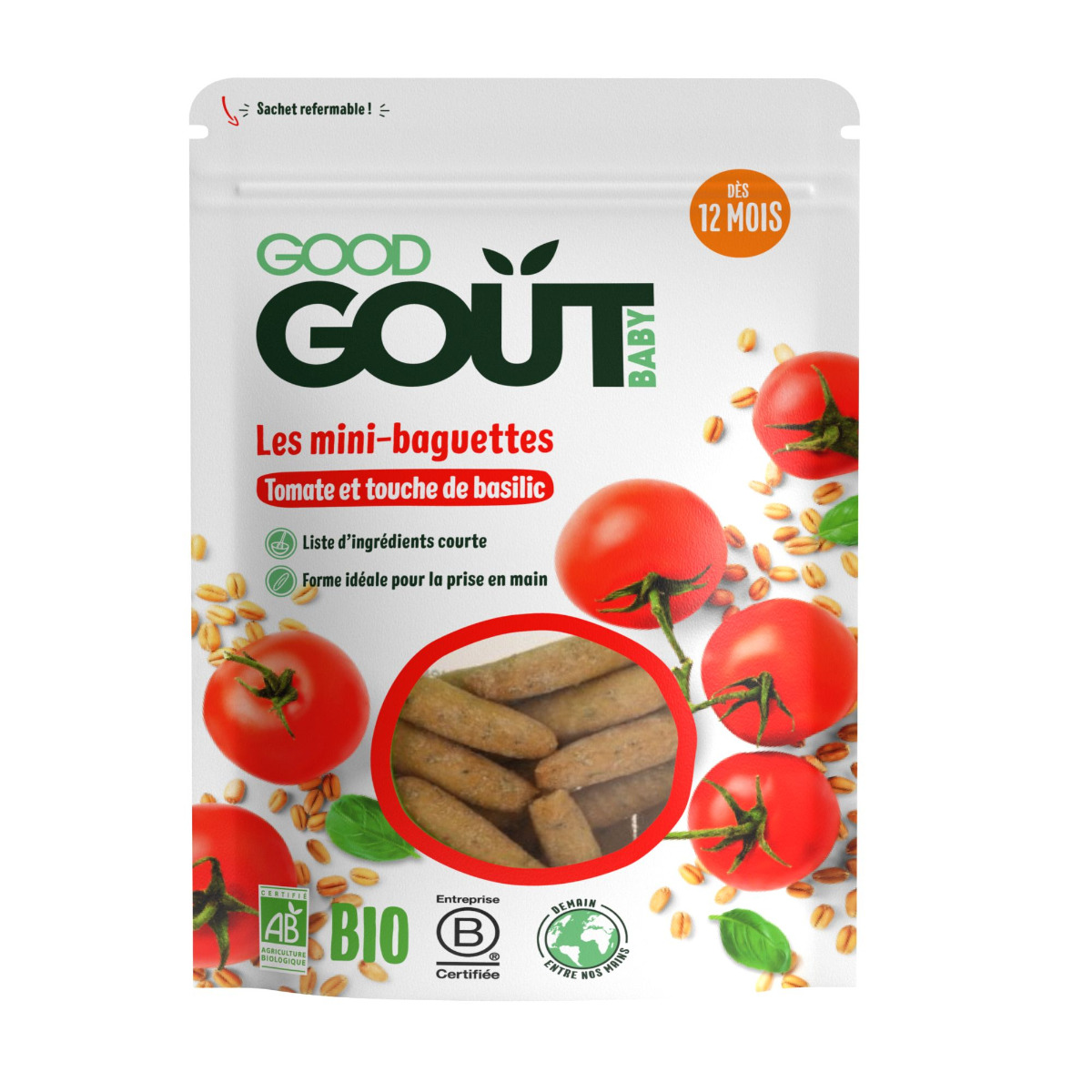 Good Gout BIO Mini bagetky s rajčátky 10m+ 70 g Good Gout