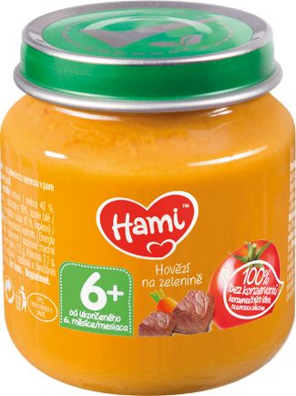 Hami Hovězí na zelenině 6m+ 125 g Hami