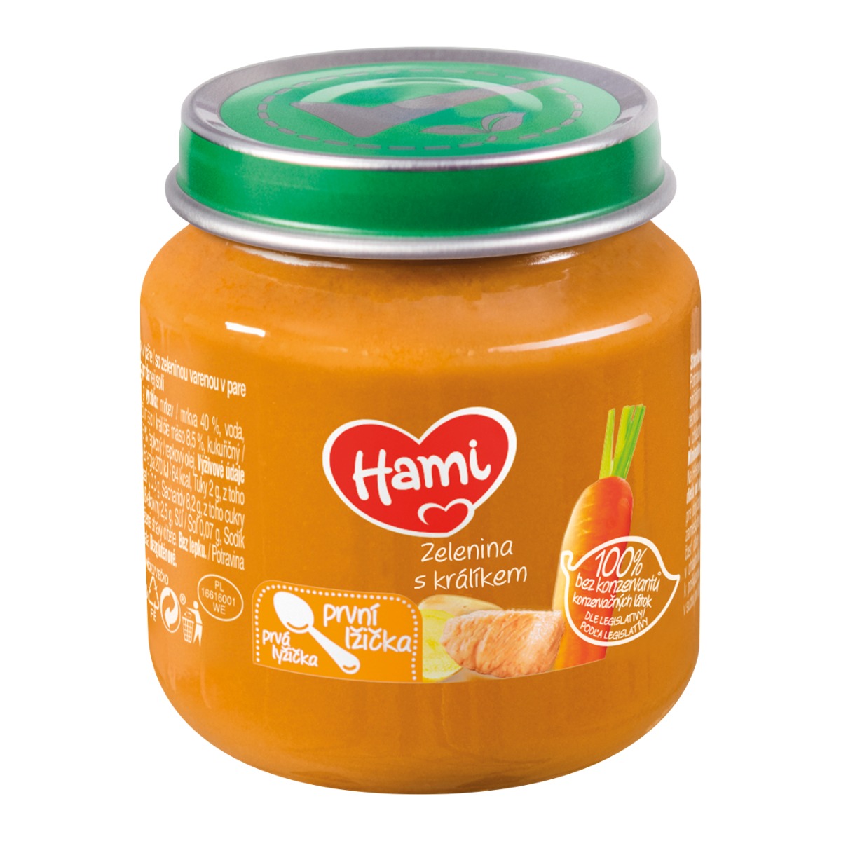 Hami První lžička Zelenina s králíkem 6m+ 125 g Hami