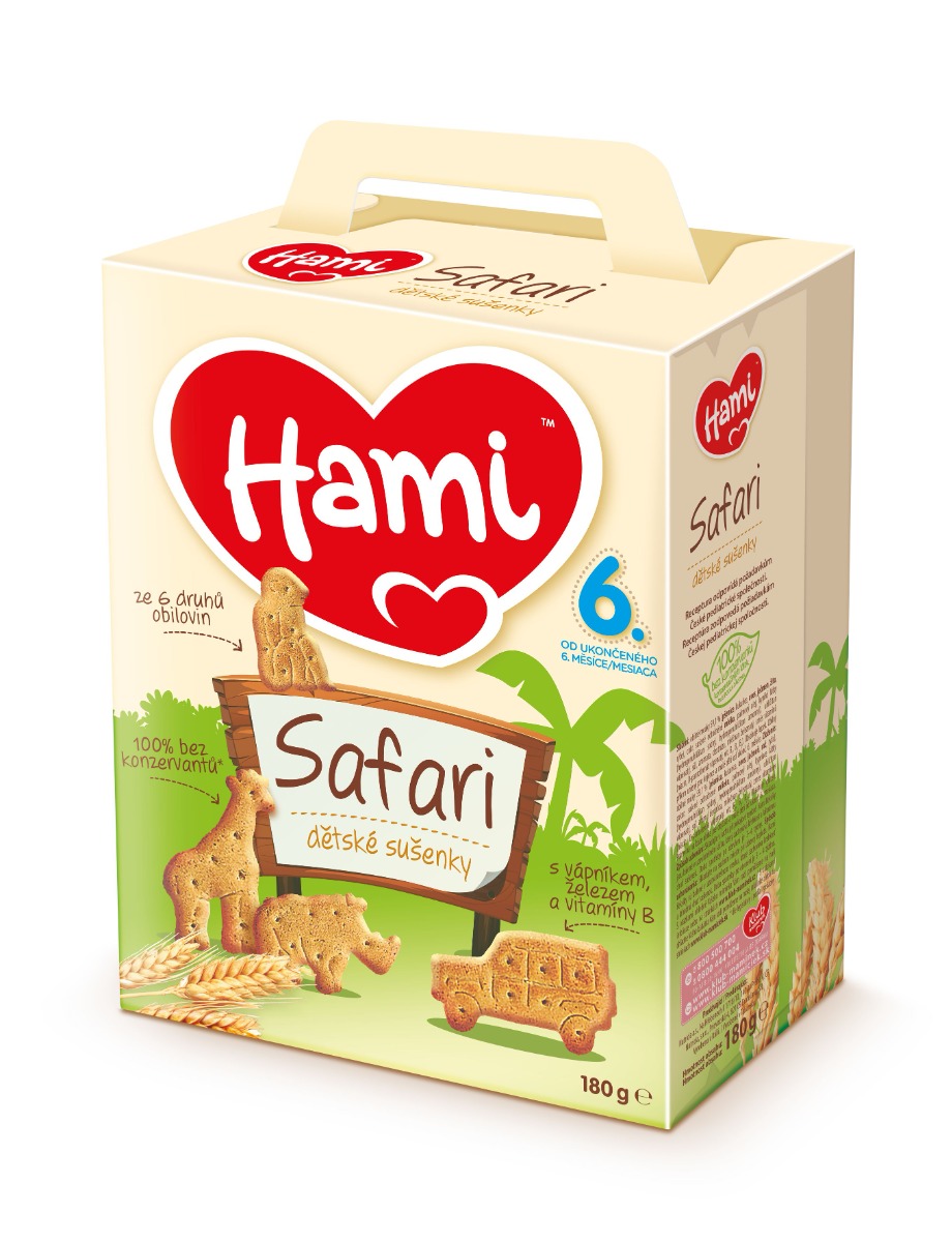 Hami Safari dětské sušenky 180 g Hami