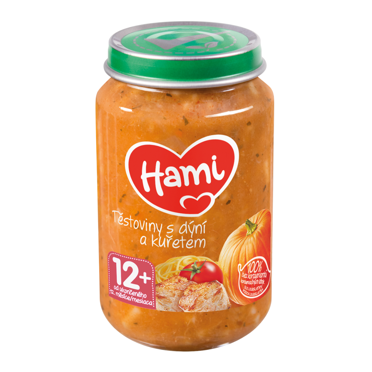 Hami Těstoviny s dýní a kuřetem 12m+ 200 g Hami