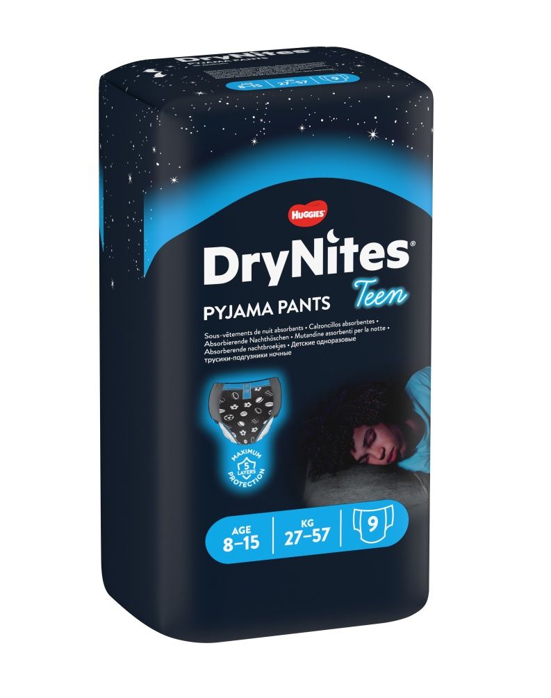 Huggies DryNites Boy 8-15 let 27-57 kg absorpční kalhotky 9 ks Huggies