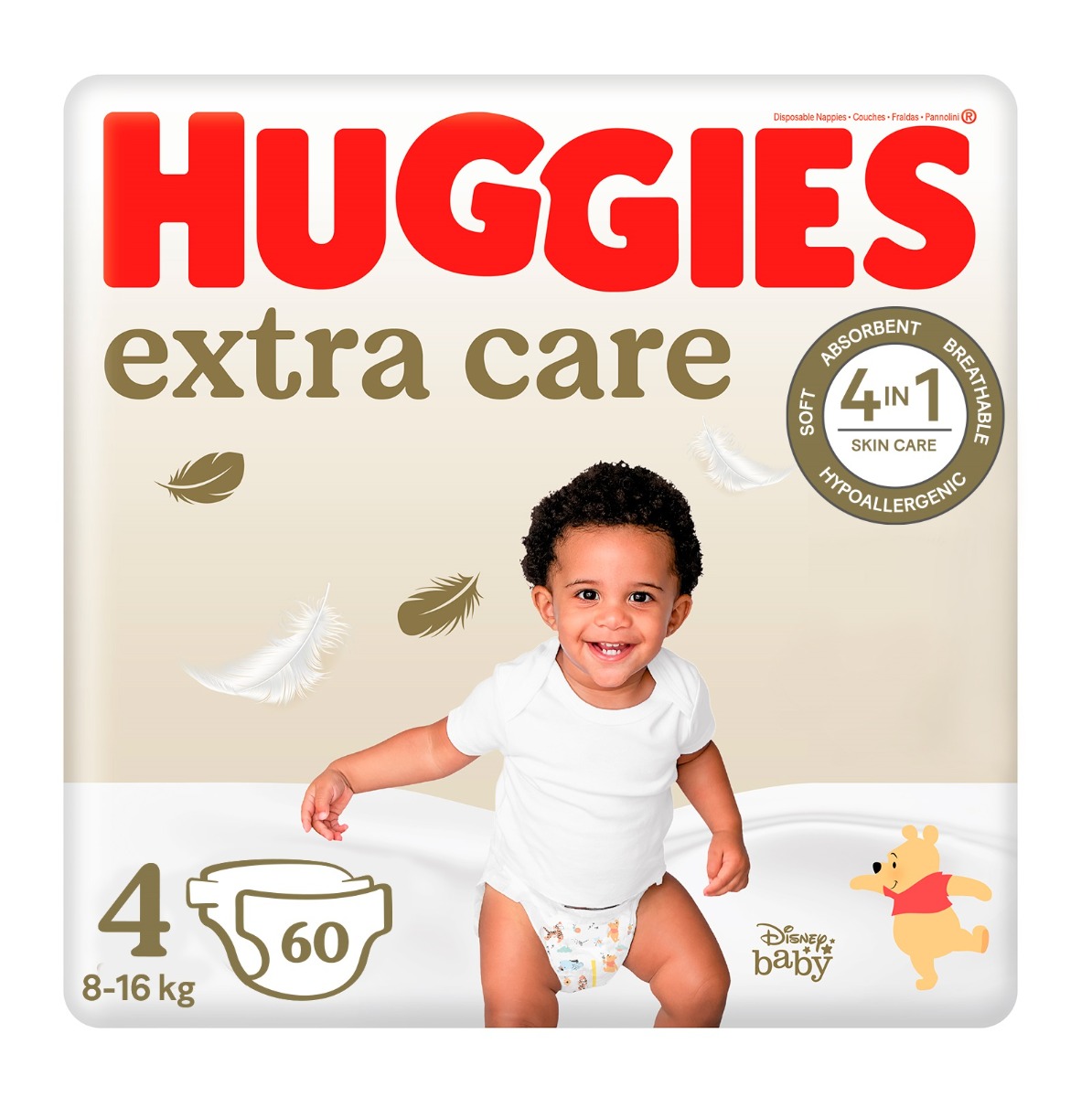 Huggies Extra Care 4 8–16 kg dětské pleny 60 ks Huggies