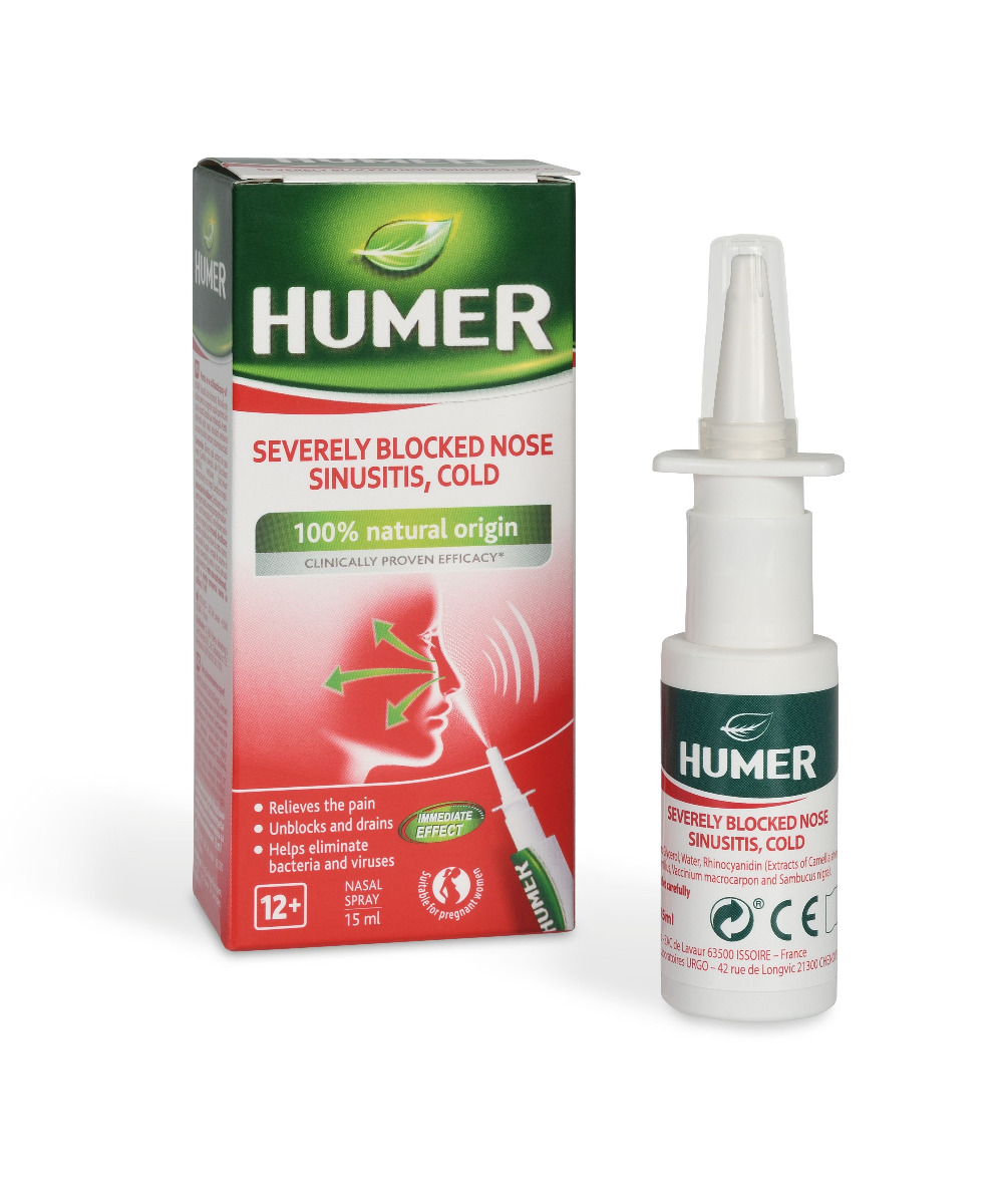 Humer SINUSITIS velmi ucpaný nos sprej 15 ml Humer