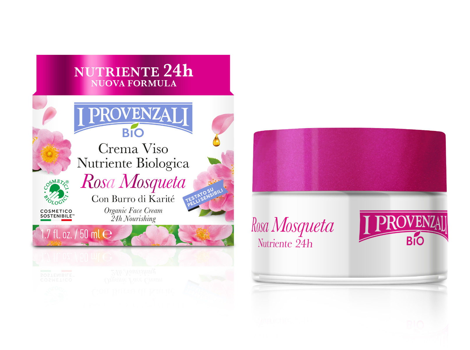 I Provenzali Bio Výživný pleťový krém Rosa 50 ml I Provenzali Bio