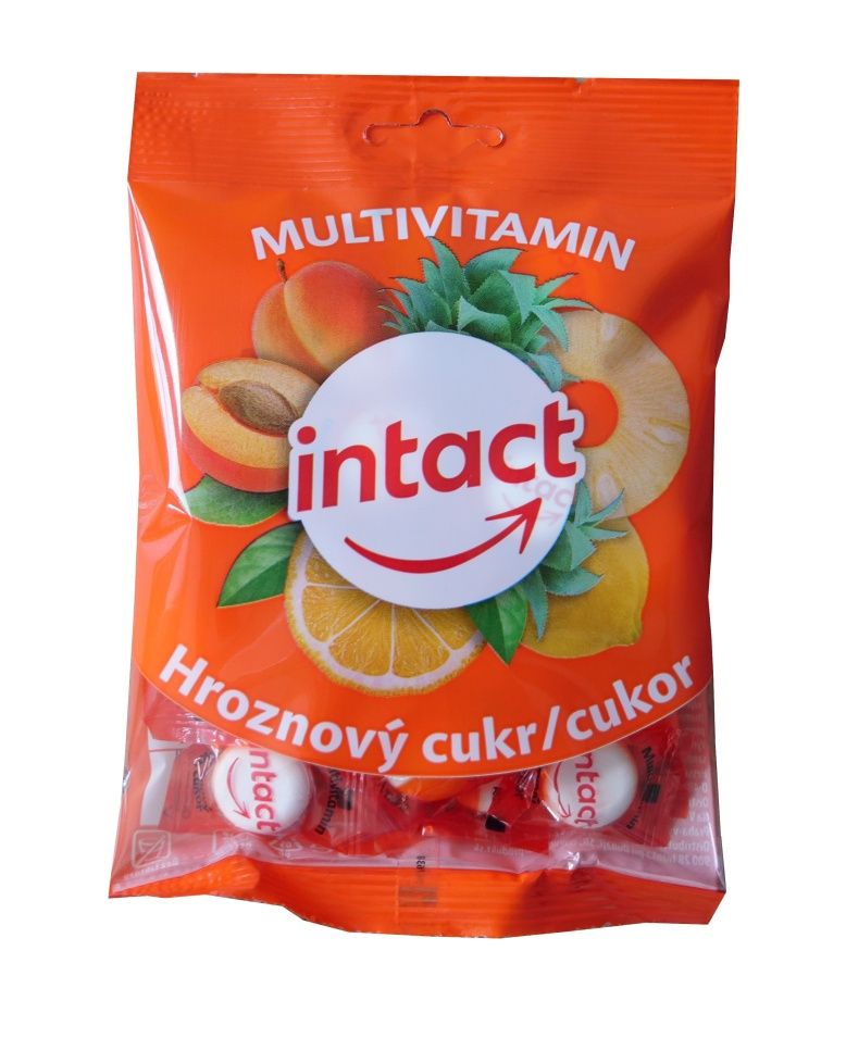 Intact Hroznový cukr MULTIVITAMIN pastilky 75 g Intact