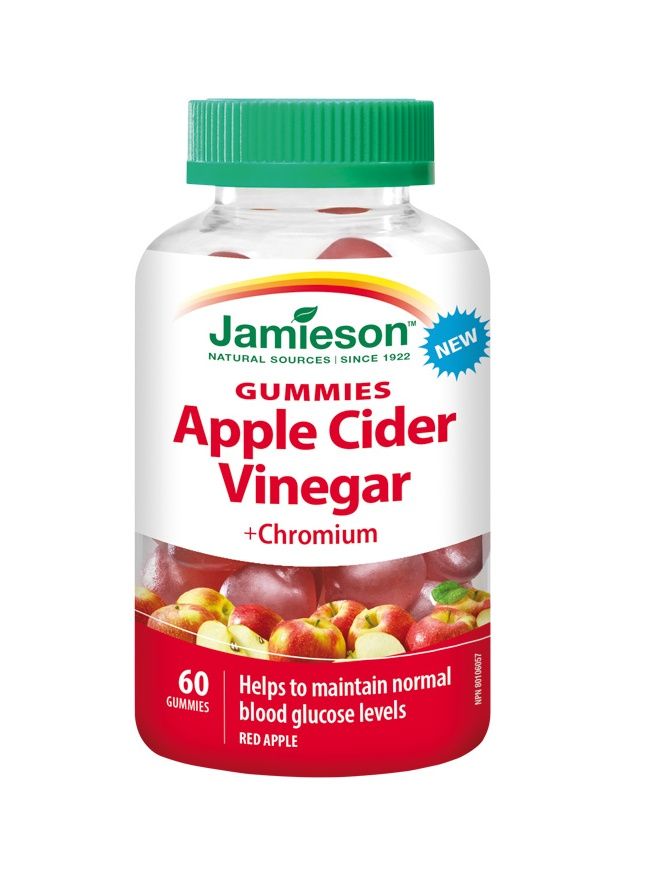 Jamieson Jablečný ocet s chromem Gummies 60 želatinových pastilek Jamieson