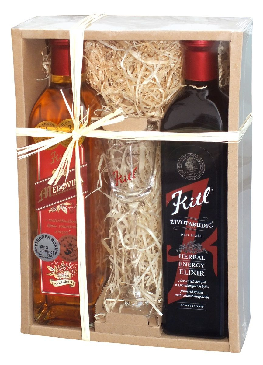 Kitl Životabudič pro muže + Medovina dárkové balení 2x500 ml Kitl