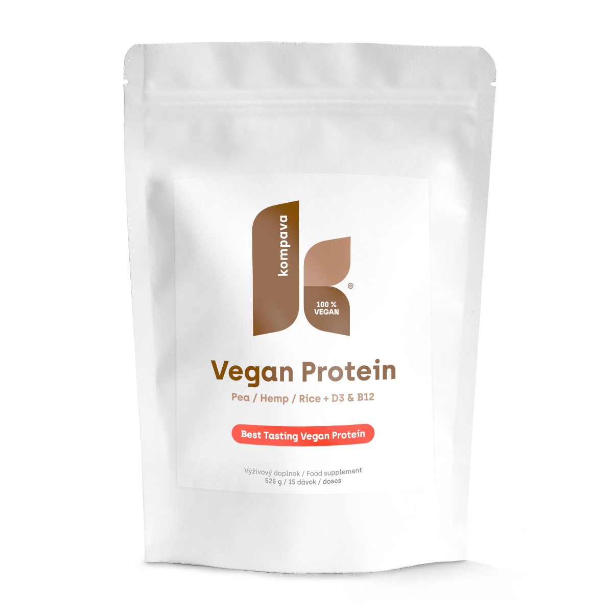 Kompava Vegan Protein čokoláda-skořice 525 g Kompava
