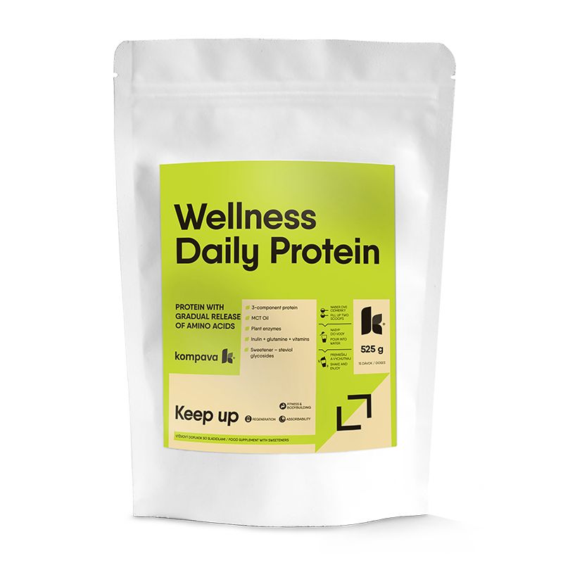 Kompava Wellness Daily Protein jahoda/malina 525 g Kompava