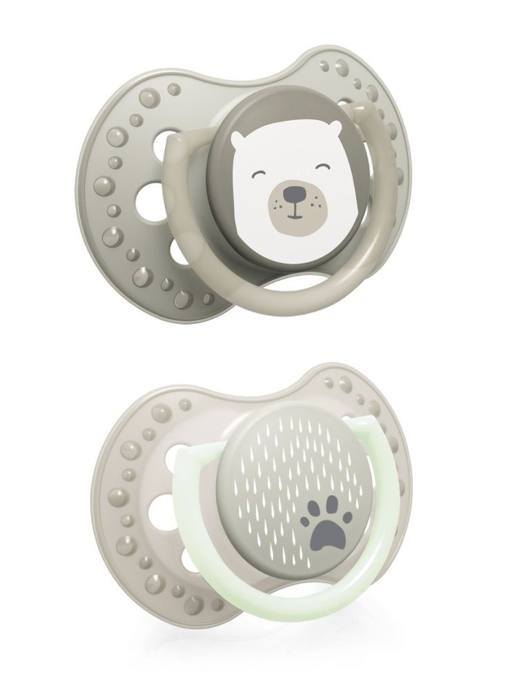 LOVI Buddy Bear Dudlík silikonový dynamický 0-3m 2 ks LOVI