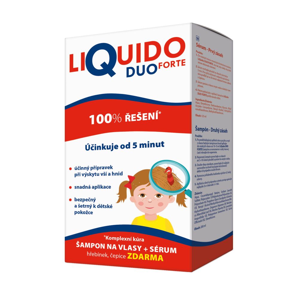 Liquido DUO FORTE šampon na vši + sérum 200 ml Liquido