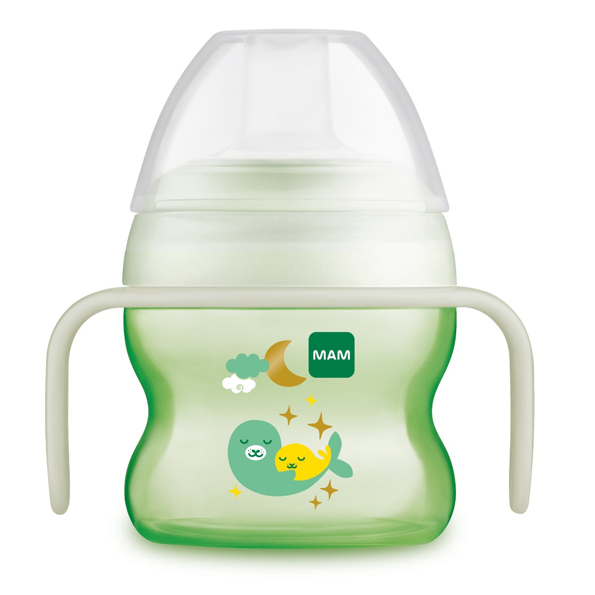 MAM Hrnek Starter Cup Night 4m+ 150 ml 1 ks zelený MAM