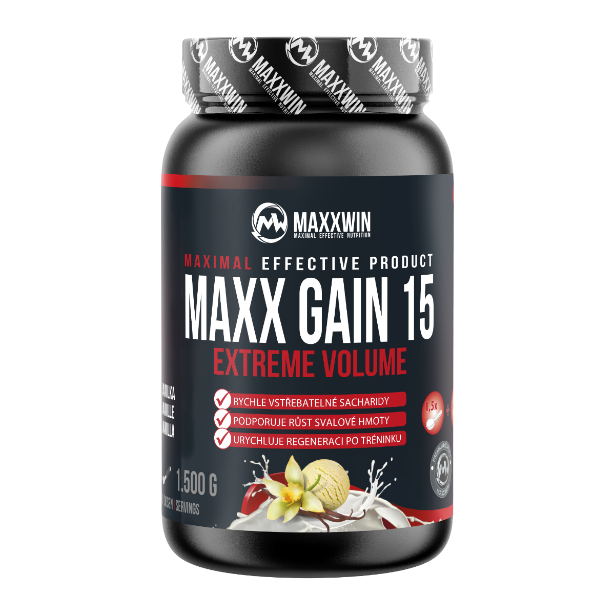 MAXXWIN MAXX GAIN 15 vanilka 1500 g MAXXWIN