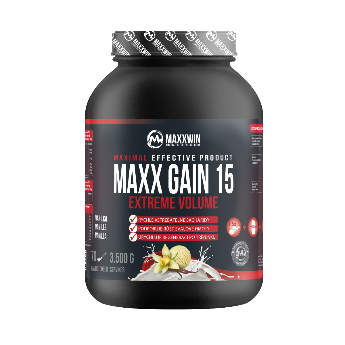 MAXXWIN MAXX GAIN 15 vanilka 3500 g MAXXWIN