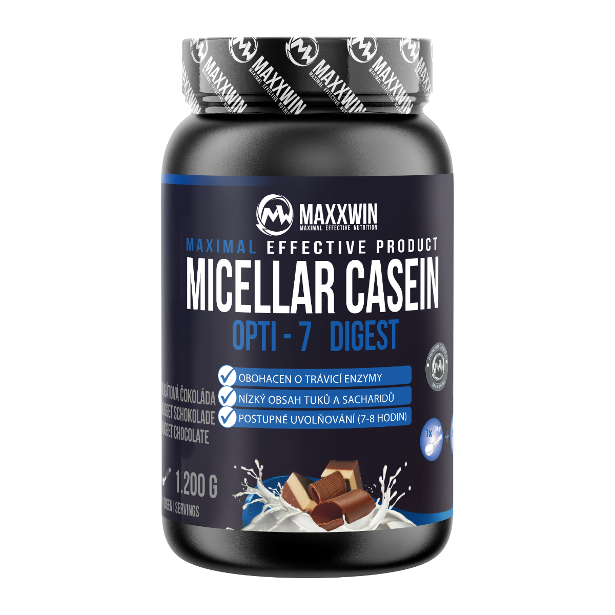 MAXXWIN MICELLAR CASEIN nugátová čokoláda 1200 g MAXXWIN