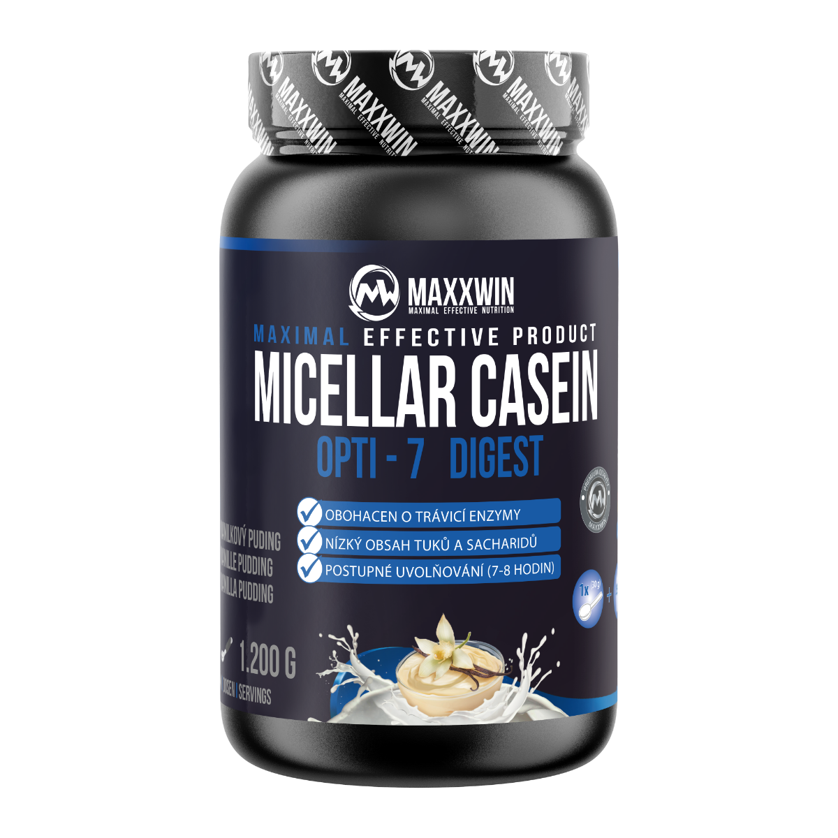 MAXXWIN MICELLAR CASEIN vanilkový pudink 1200 g MAXXWIN