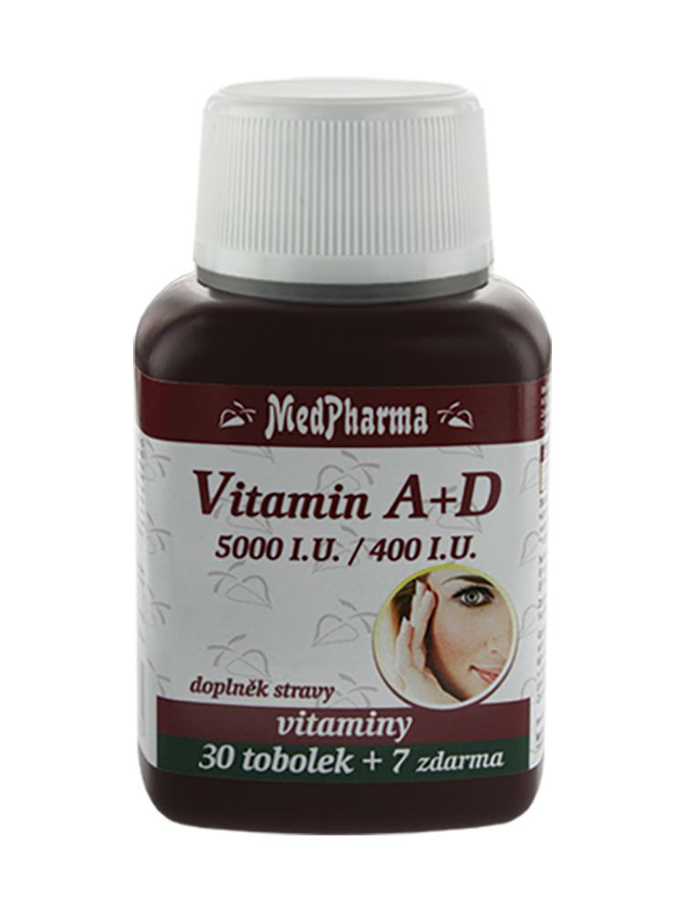 Medpharma Vitamín A+D 5000 I.U./400 I.U. 37 tobolek Medpharma