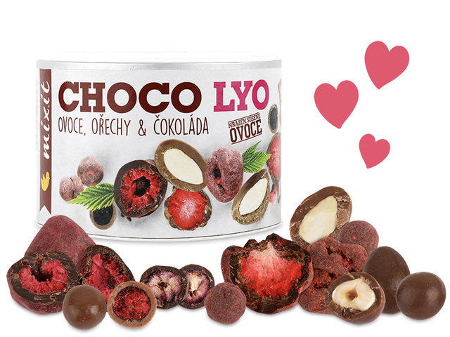 Mixit Lyo Křupavé ovoce a ořechy v čokoládě 180 g Mixit
