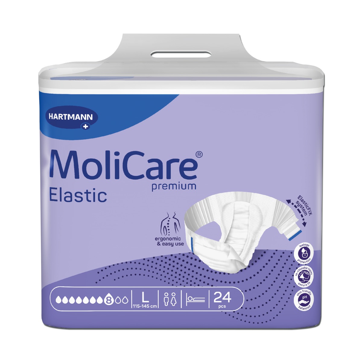 MoliCare Elastic 8 kapek vel. L inkontinenční kalhotky 24 ks MoliCare