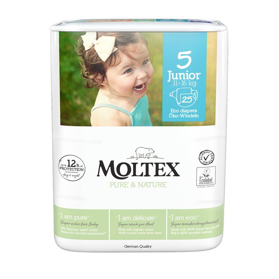 Moltex Pure & Nature Junior 11-16 kg dětské pleny 25 ks Moltex Pure & Nature