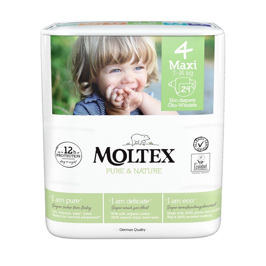 Moltex Pure & Nature Maxi 7-14 kg dětské pleny 29 ks Moltex Pure & Nature
