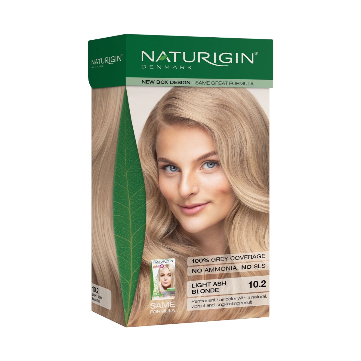 NATURIGIN Organic Based 100% Permanent Hair Colours Lightest Blonde Ash 10.2 barva na vlasy 115 ml NATURIGIN