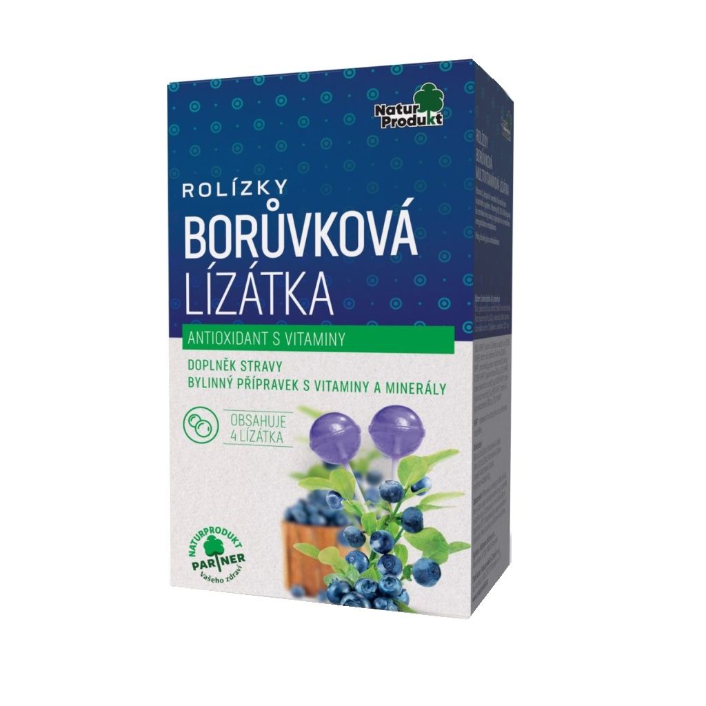 Naturprodukt Rolízky borůvková lízátka 4 ks Naturprodukt