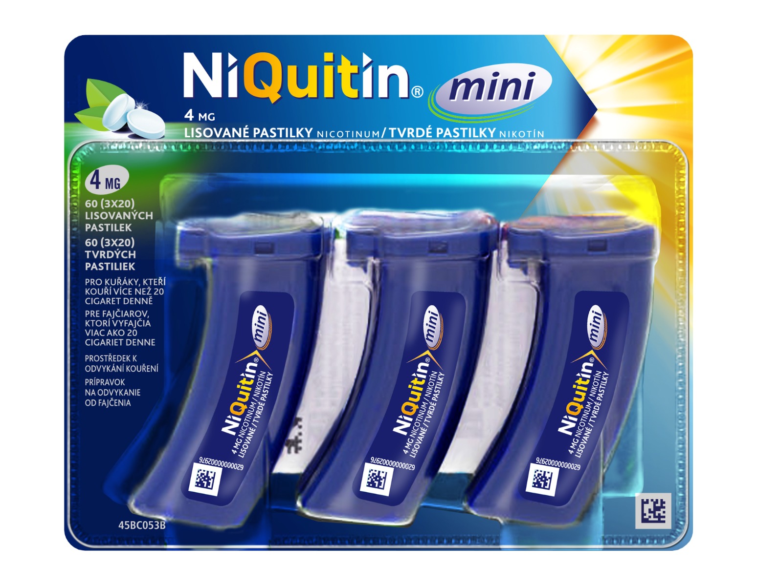 Niquitin mini 4 mg 3x20 lisovaných pastilek Niquitin