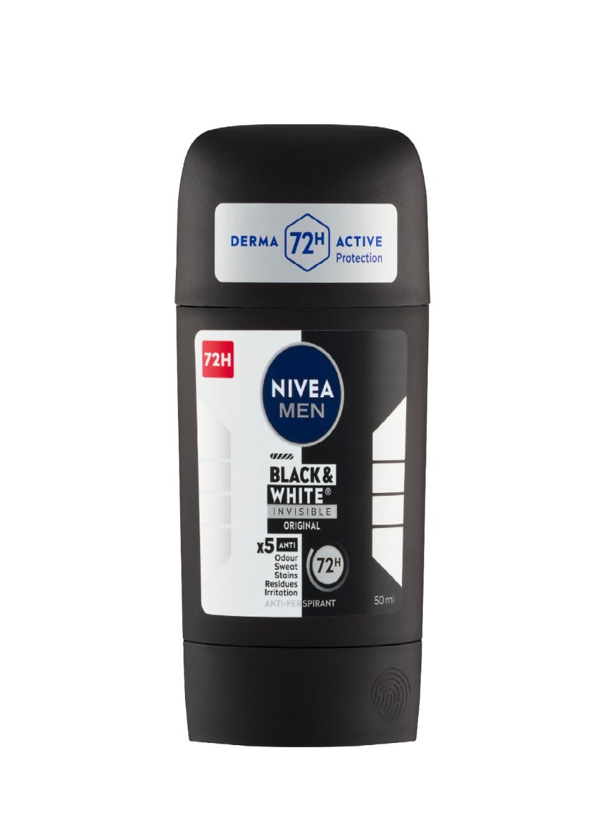 Nivea Men Black & White Invisible tuhý antiperspirant 50 ml Nivea