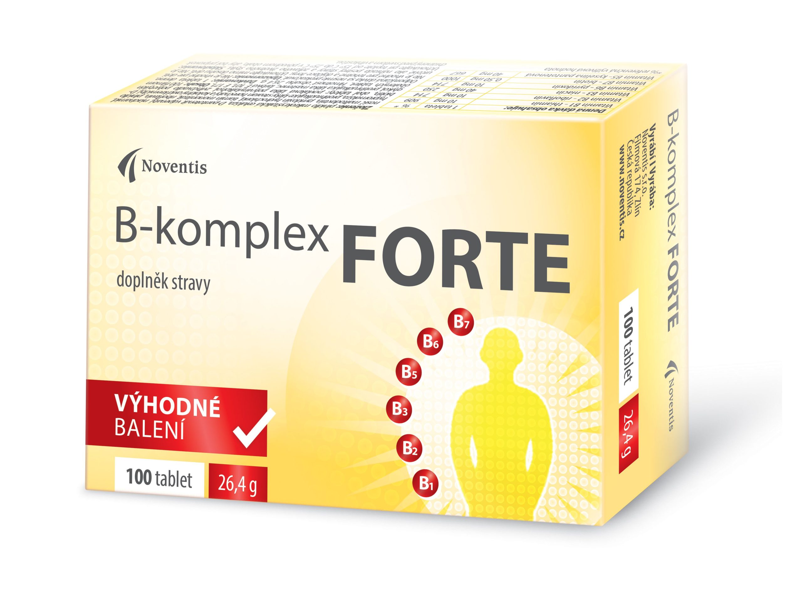 Noventis B-komplex Forte 100 tablet Noventis