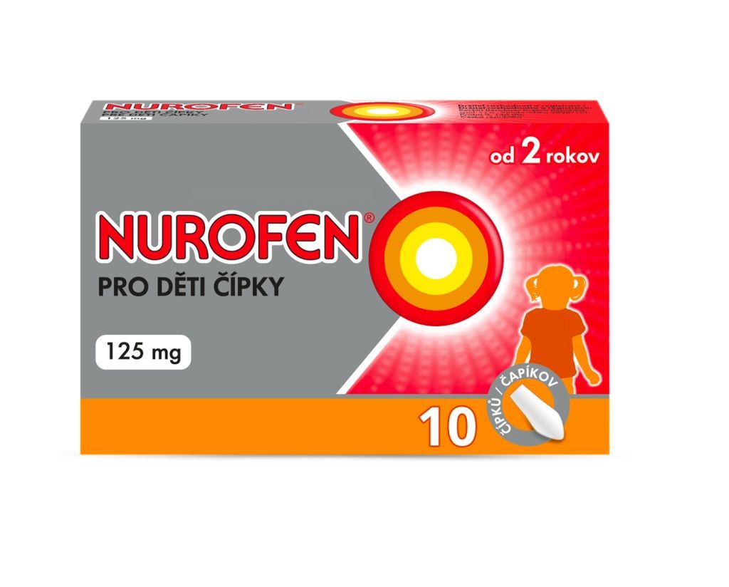 Nurofen pro děti 125 mg 10 čípků Nurofen