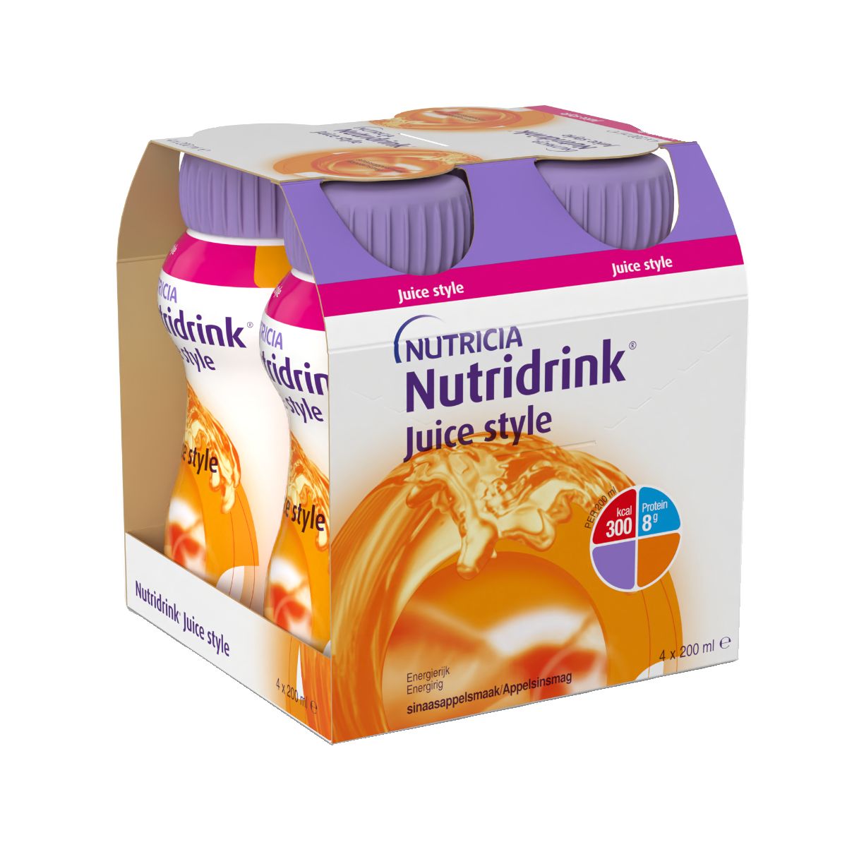 Nutridrink Juice style s příchutí pomeranče 4x200 ml Nutridrink