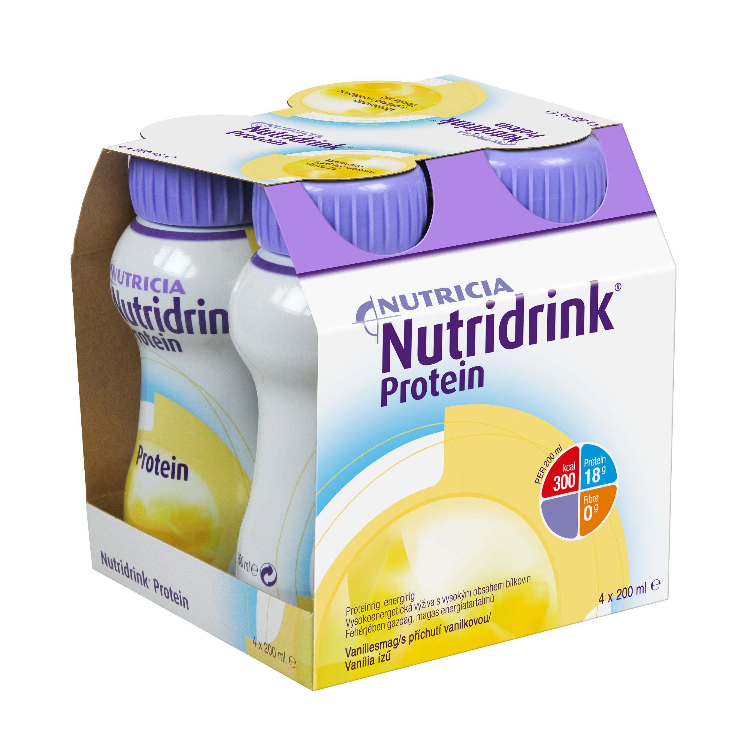 Nutridrink Protein s příchutí vanilkovou 4x200 ml Nutridrink