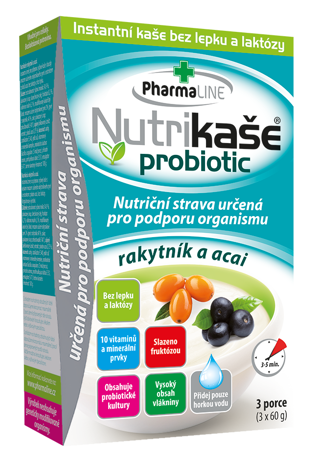 Nutrikaše probiotic rakytník a acai 3x60 g Nutrikaše