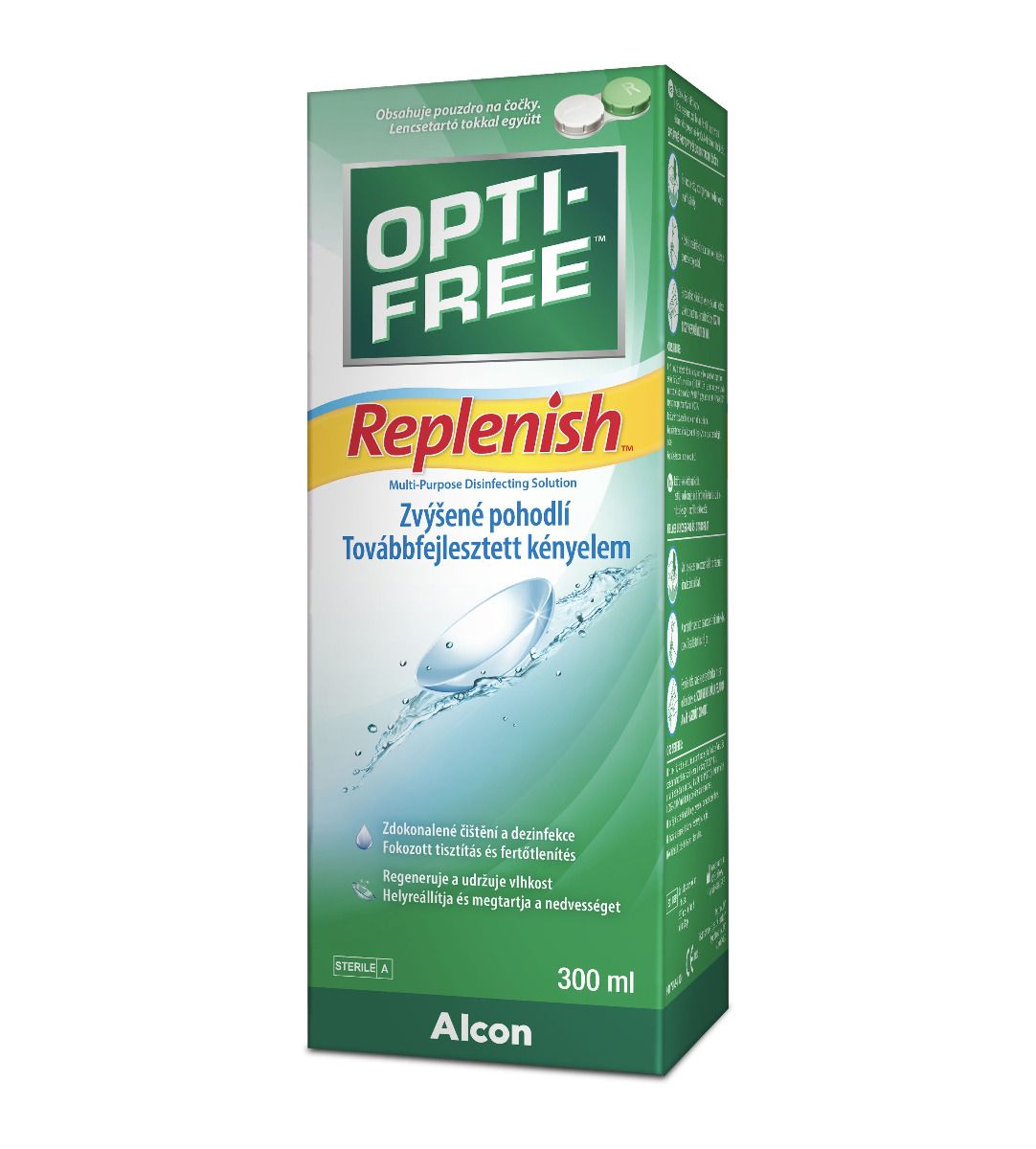Opti free Replenish roztok 300 ml + pouzdro na čočky Opti free