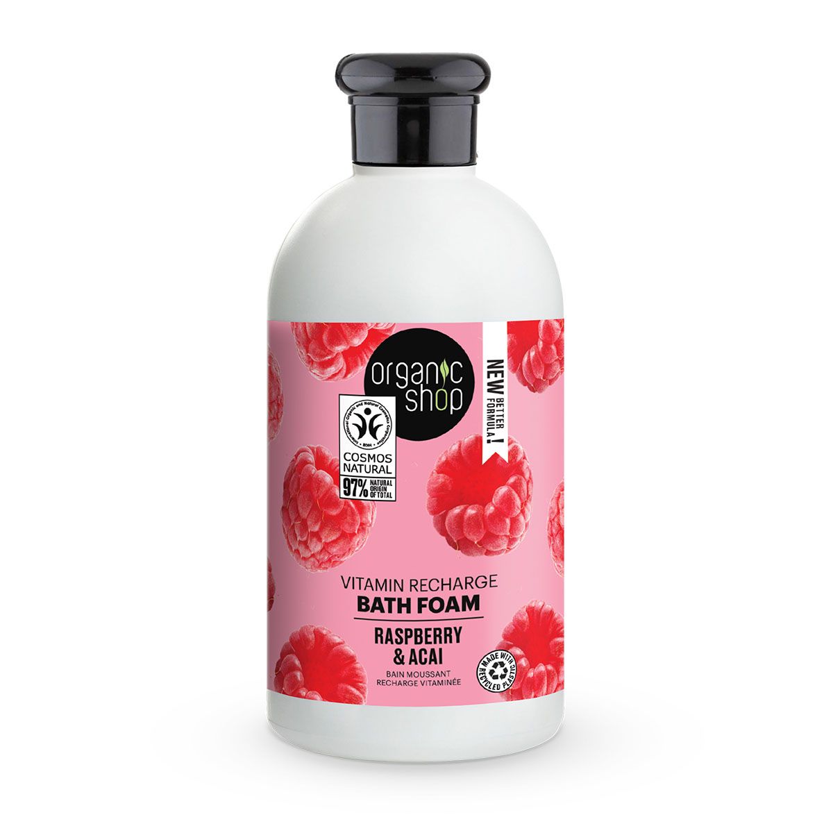 Organic Shop Vitaminová koupelová pěna Malina a acai 500 ml Organic Shop
