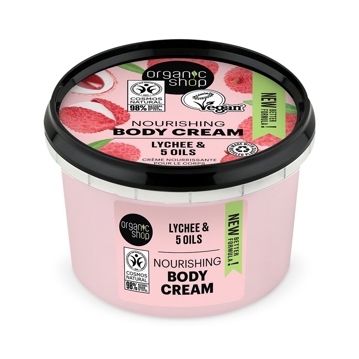 Organic Shop Vyživující tělový krém Liči a 5 olejů 250 ml Organic Shop