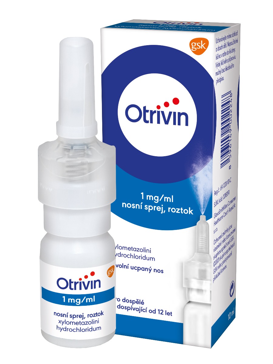 Otrivin Nosní sprej s dávkovačem 1 mg/ml roztok 10 ml Otrivin