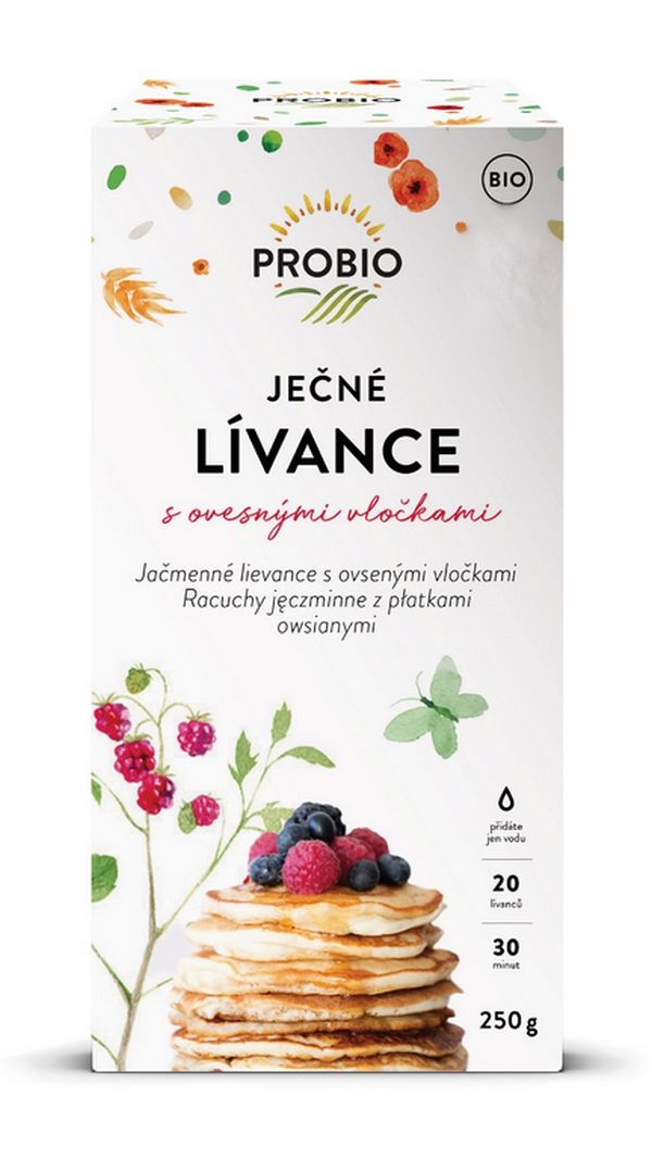 PROBIO Lívance ječné s ovesnými vločkami BIO 250 g PROBIO