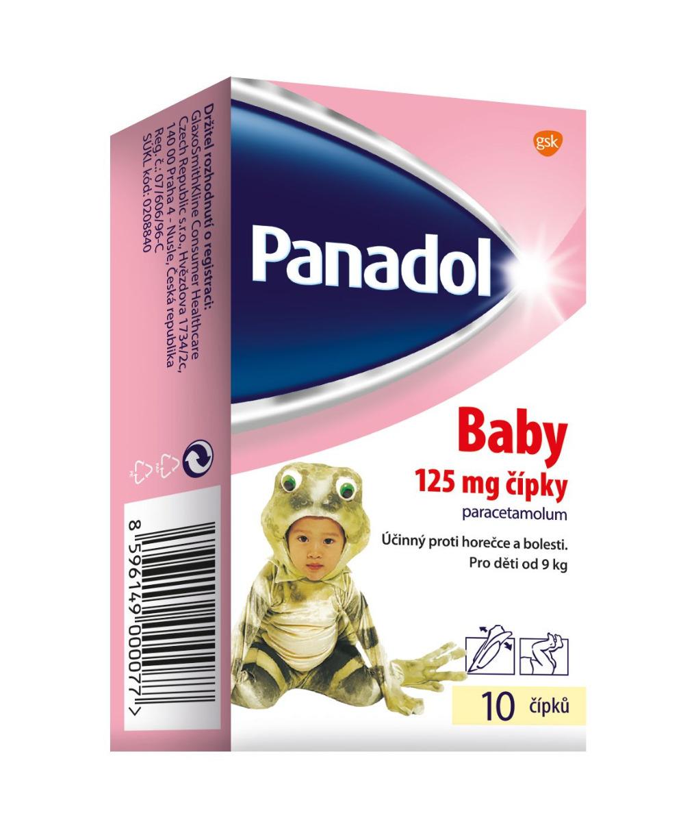 Panadol Baby 125 mg čípky 10 ks Panadol