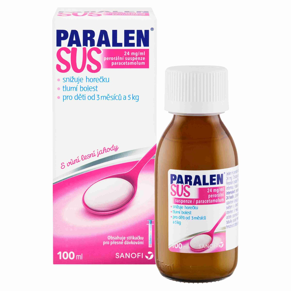 Paralen SUS 24 mg/ml perorální suspenze 100 ml Paralen